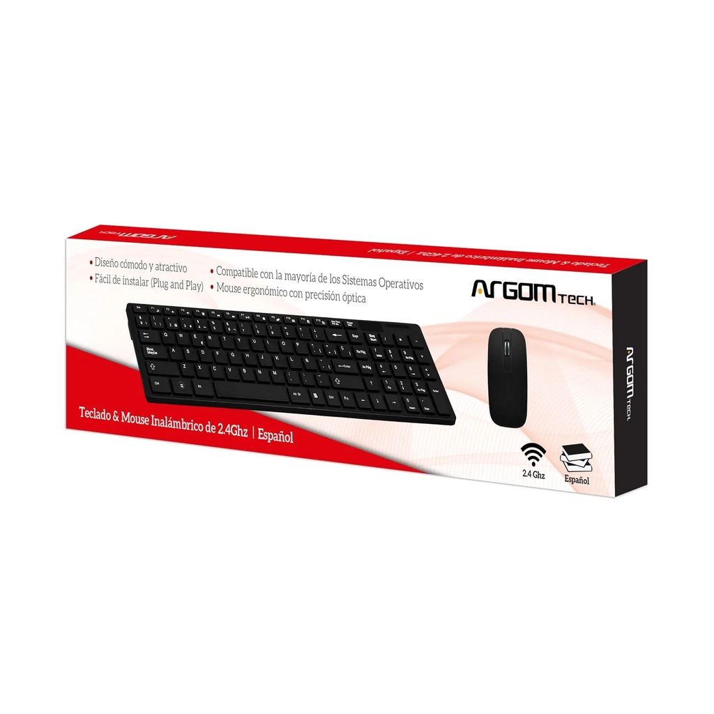 Combo de teclado y mouse inalambrico Argom ARG-KB-7436