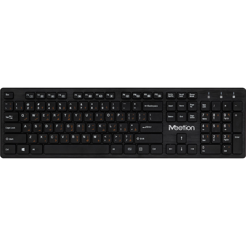 Teclado Wireless Chocolate Meetion WK841 negro en español