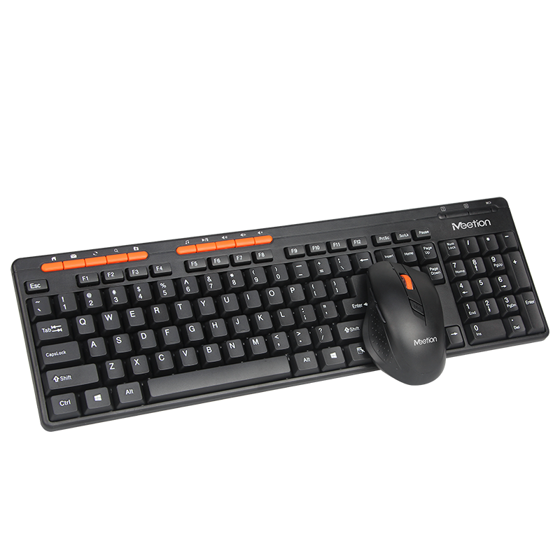 Combo de teclado + mouse wireless Meetion Mt-4100 en español, negro