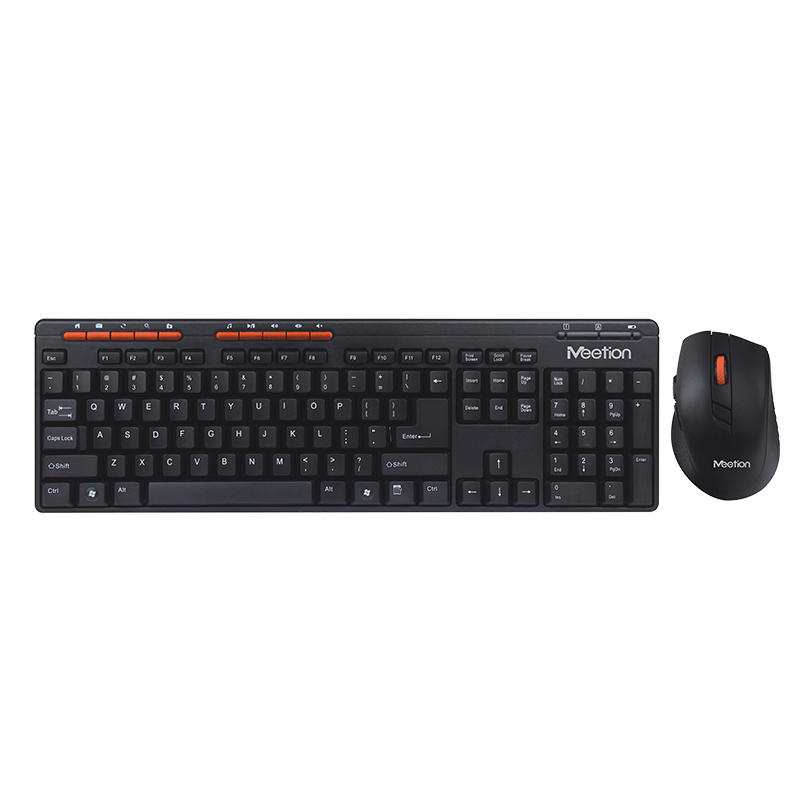 Combo de teclado + mouse wireless Meetion Mt-4100 en español, negro