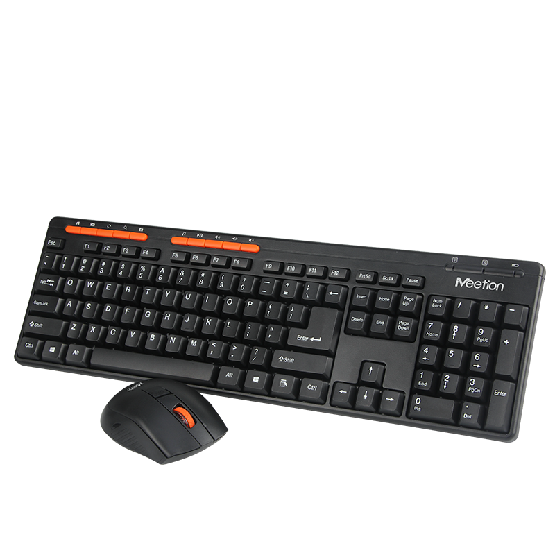 Combo de teclado + mouse wireless Meetion Mt-4100 en español, negro