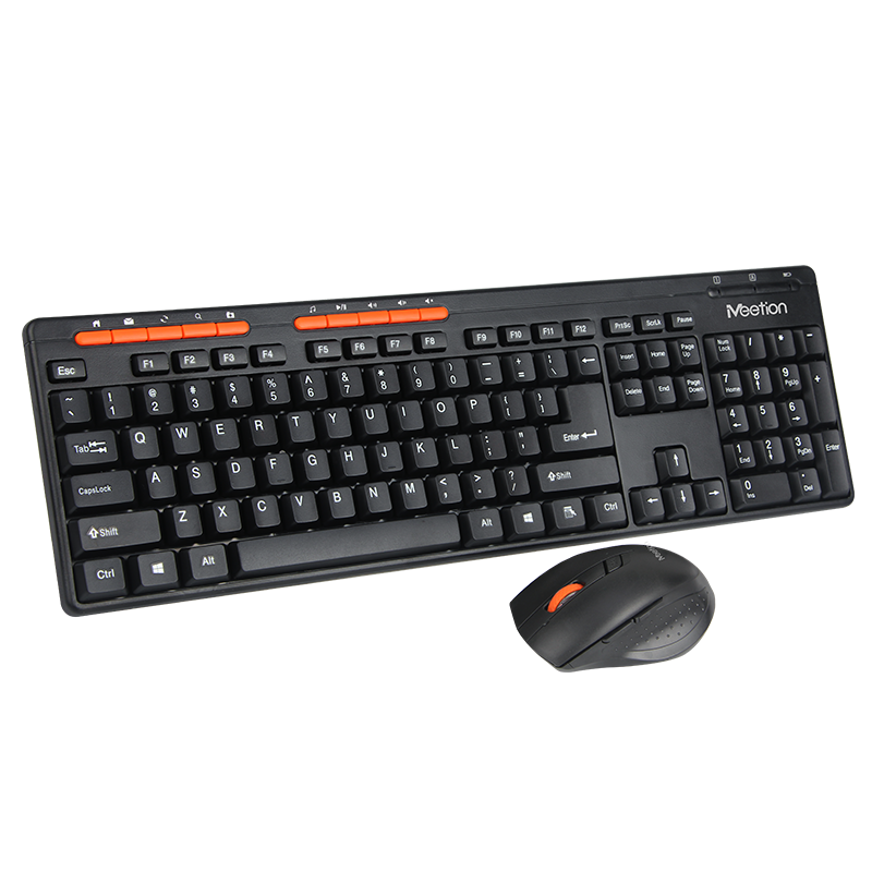 Combo de teclado + mouse wireless Meetion Mt-4100 en español, negro