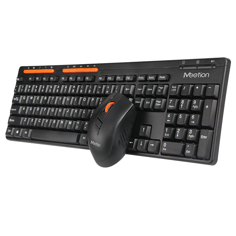 Combo de teclado + mouse wireless Meetion Mt-4100 en español, negro