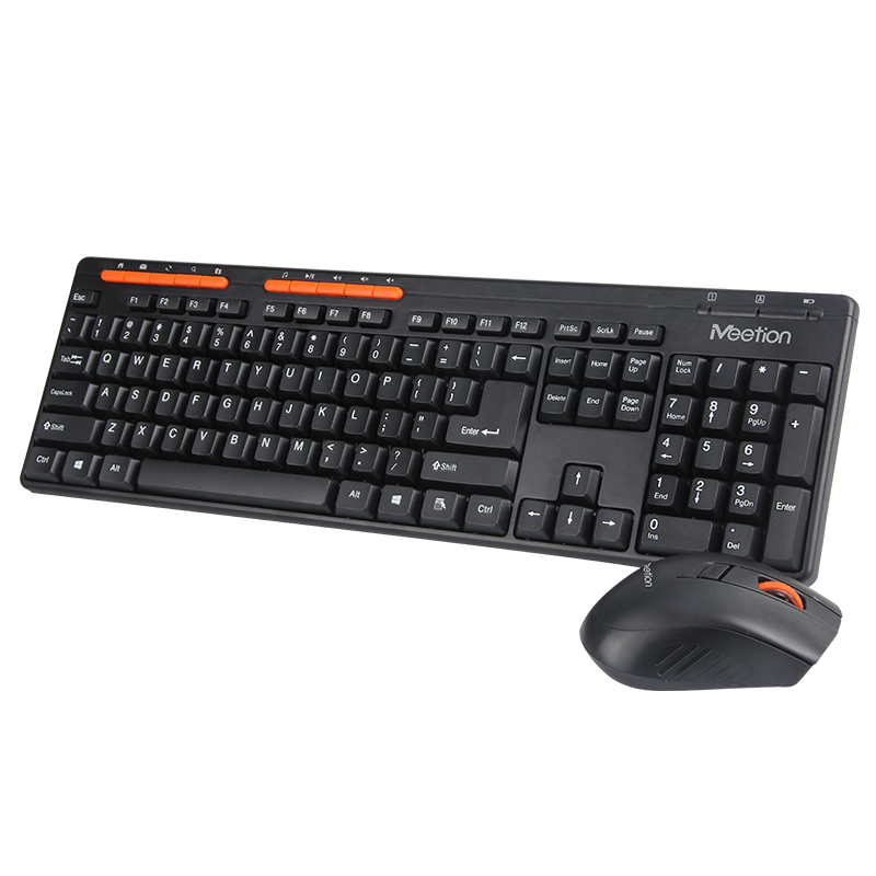 Combo de teclado + mouse wireless Meetion Mt-4100 en español, negro