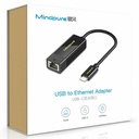 Adaptador Mindpure Usb Tipo C a Rj45 100mbps UR005 LX10392