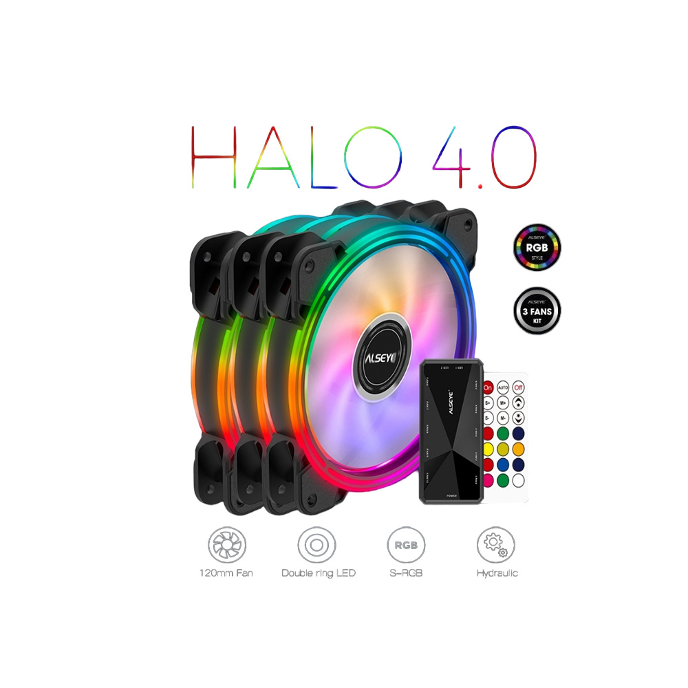 Kit de ventiladores Alseye, con controlador Halo 4.0