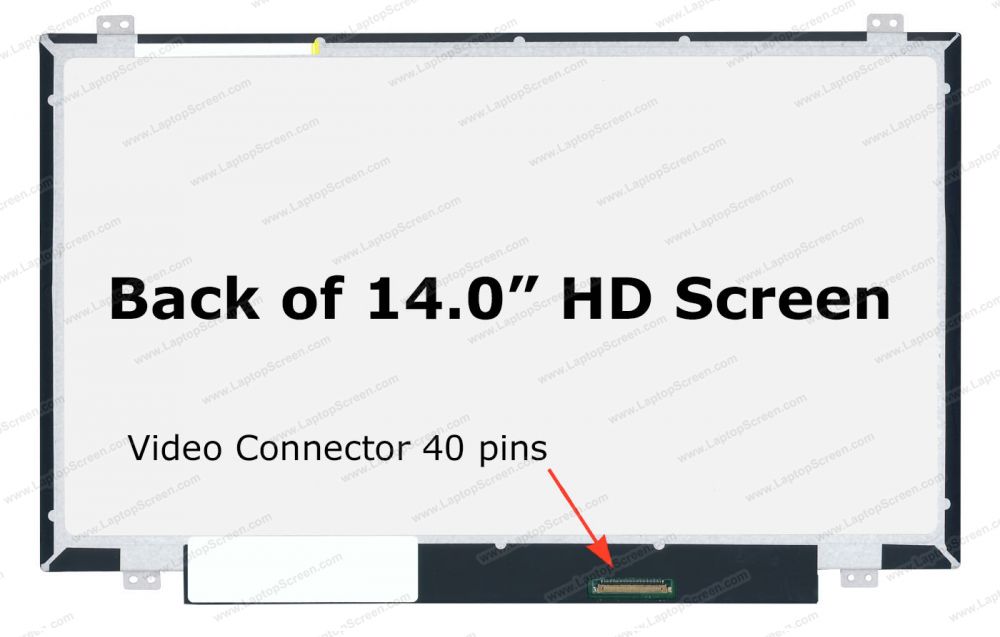 Pantalla LED 14.0" 40 pines Slim NT140WHM-N47, con sujetadores