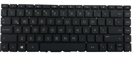 Teclado genérico HP 14-CK 14-CM 14-CD 14-CE 14-MA 14-DQ 240 G7 14-DH NEGRO ESPAÑOL ENTER HORIZONTAL