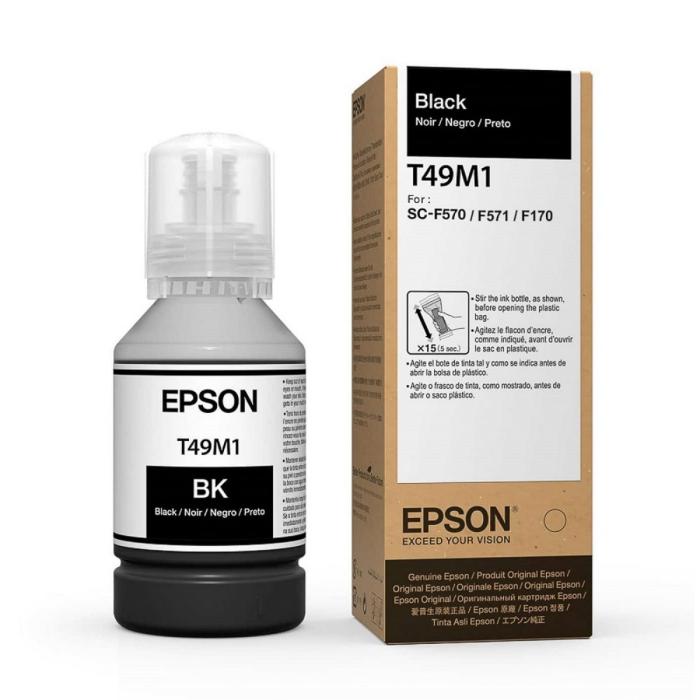 Tinta Sublimacion Epson T49M1 Negro, compatible con impresoras Epson F570, F571, F171, 140ml