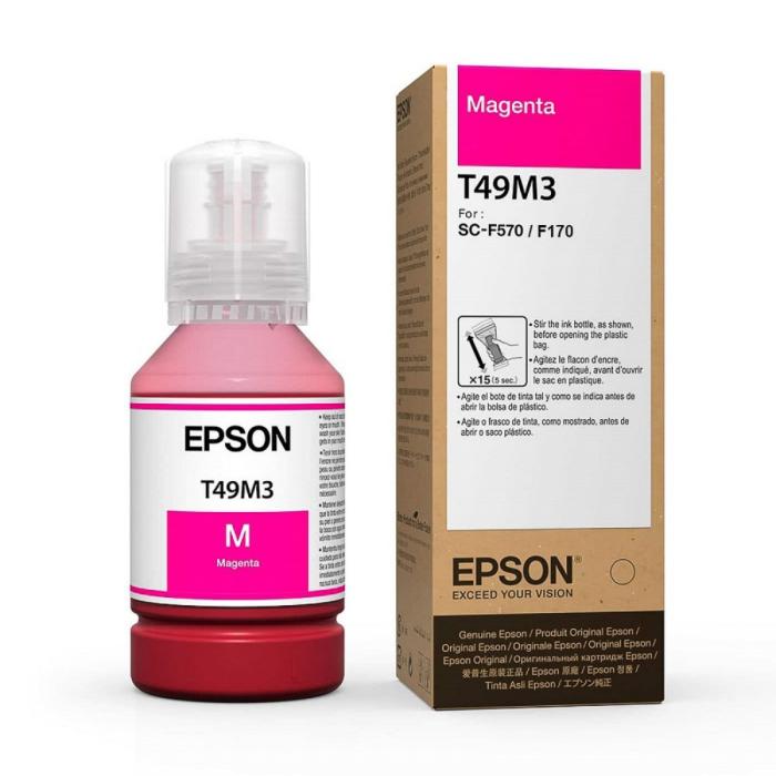 Tinta Sublimacion Epson T49M3 Magenta, compatible con impresoras Epson F570, F171, 140ml