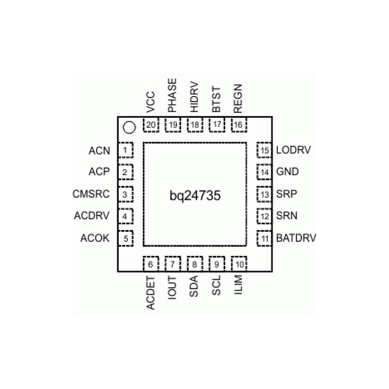 Ic controlador de carga BQ735