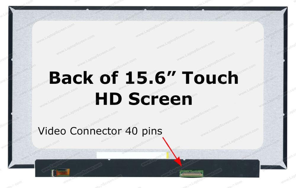 Pantalla 15.6 pulgadas NT156WHM-T03 V8.1, 1366 X 768 sin sujetadores 40 Pines Touch