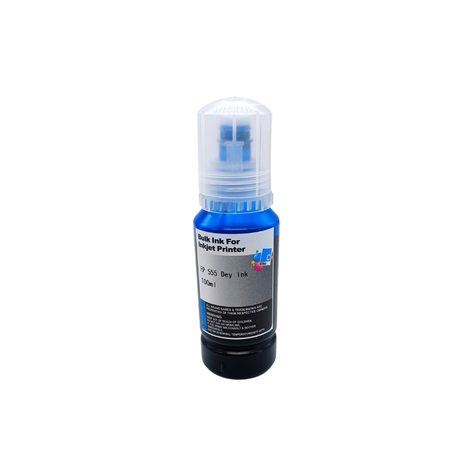 Tinta generica Dye Cian, codigo E-555 de 100ml sin caja