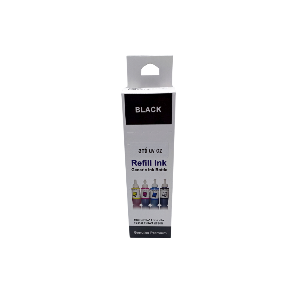 Tinta generica Dye Anti Uv y Ozono para impresoras Epson Negro 100ml