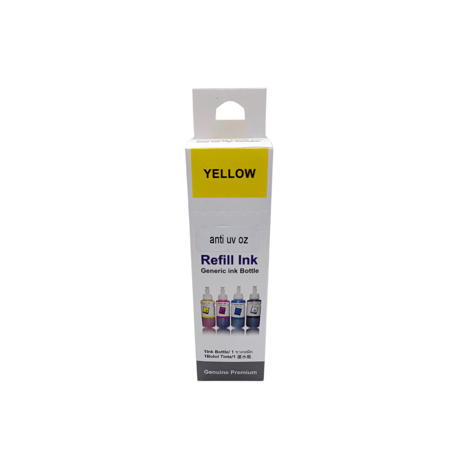 Tinta generica Dye Anti Uv y Ozono para impresoras Epson Amarillo 100ml