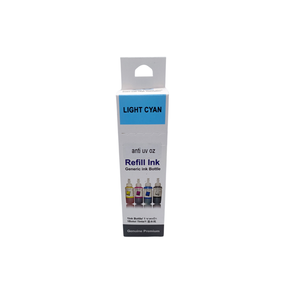 Tinta generica Dye Anti Uv y Ozono para impresoras Epson Light Cian 100ml