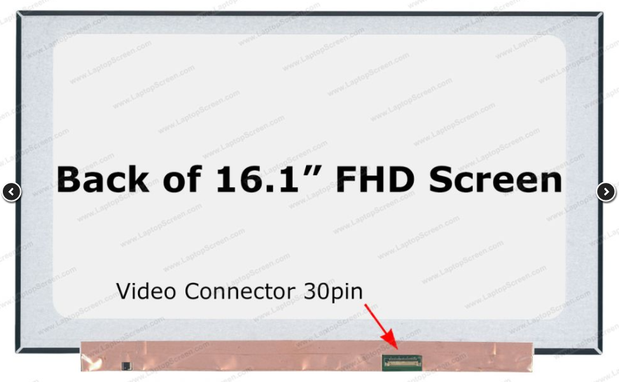 Pantalla 16.1 pulgadas N161HCA-EA3 REV C2 1920 X 1080 sin sujetadores 30 Pines