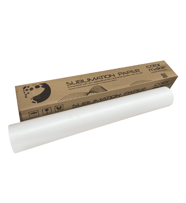 Pack de 2 rollos papel Sublimacion 100gramos, 24" x 30mts de largo Colormake + chip S2100 para ploter Epson F570 y F571