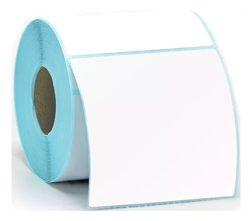 Rollo de 500 etiquetas tamaño 4x4" o 10x10cm blancas termicas