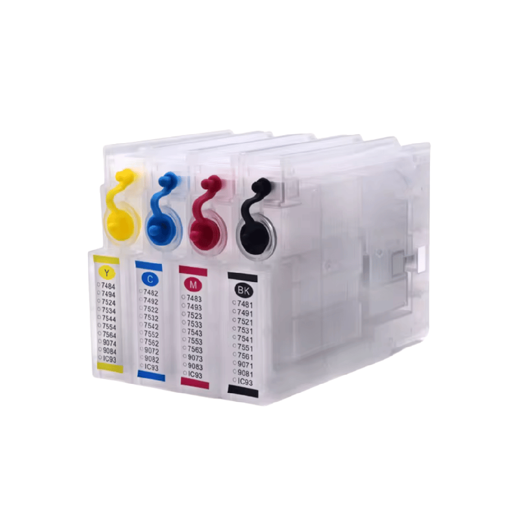 Kit de cartuchos rellenables para impresora Epson Wf 6590 con chips de un solo tiempo, vacios