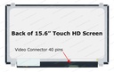 Pantalla 15.6 pulgadas B156XTK02.0 1366 X 768 con sujetadores 40 Pines Touch
