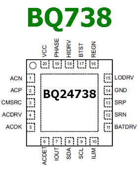 Ic Controlador de Carga BQ738H