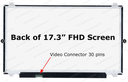 Pantalla LED 17.3" 30 pines Slim LP173WF4 SP F1 resolucion 1920 x 1080 IPS Con sujetadores
