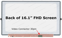 Pantalla 16.1 pulgadas N161HCA-EA3 REV C2 1920 X 1080 sin sujetadores 30 Pines